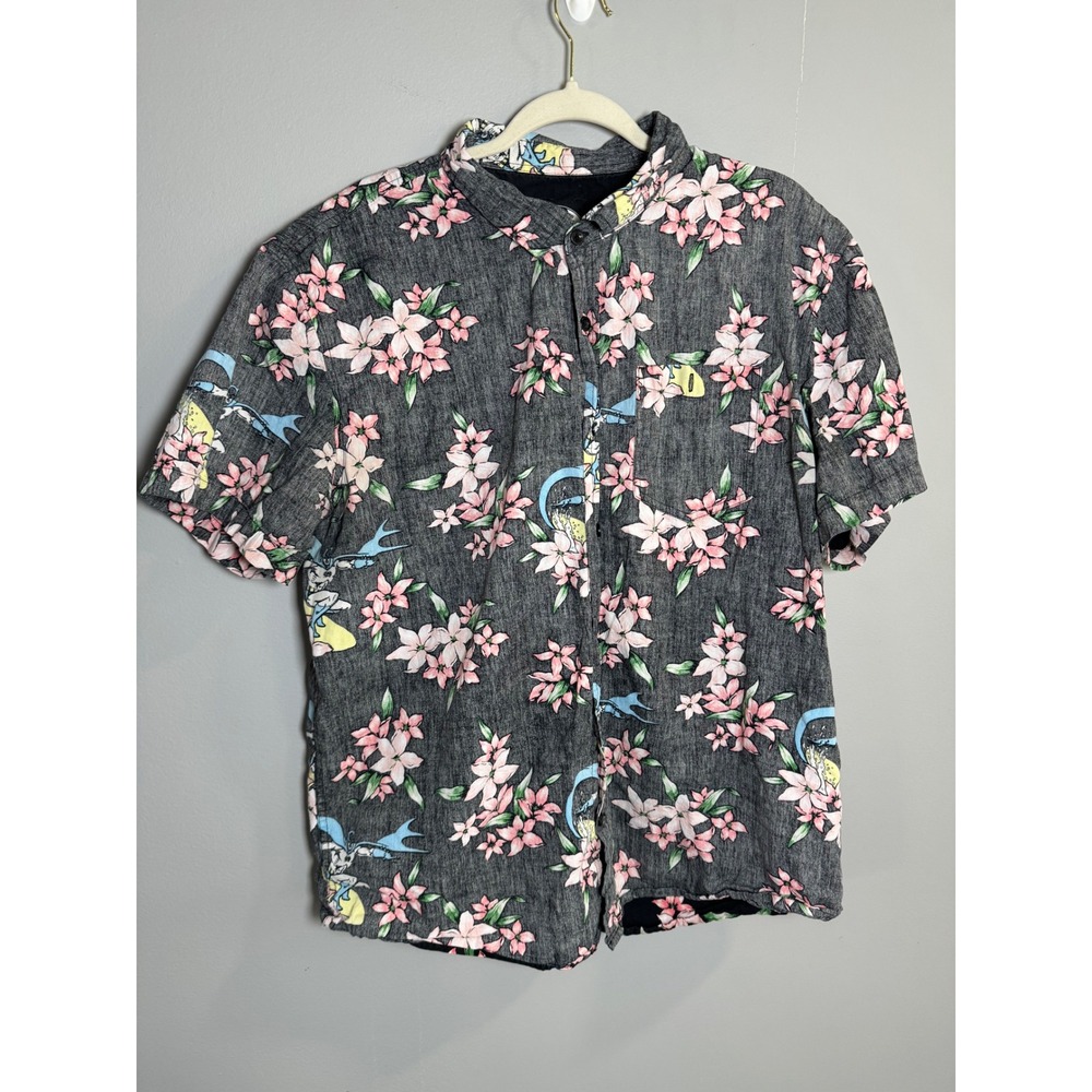 Batman Surf Hawaiian Button Up‎ Shirt Short Sleeve 2XL